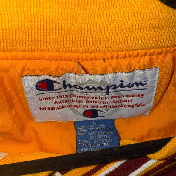 Champion Maroon UMN Jacket with Yellow Accents - Picture 8 of 8